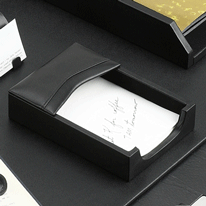 Leather Black Memo Pad Holder